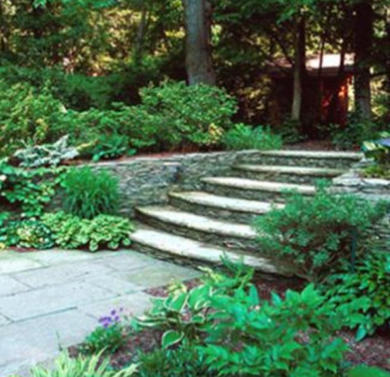 Landscaping as Art with Armour Stone and Flagstone