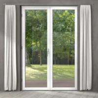 Clever Window Coverings for a French Door